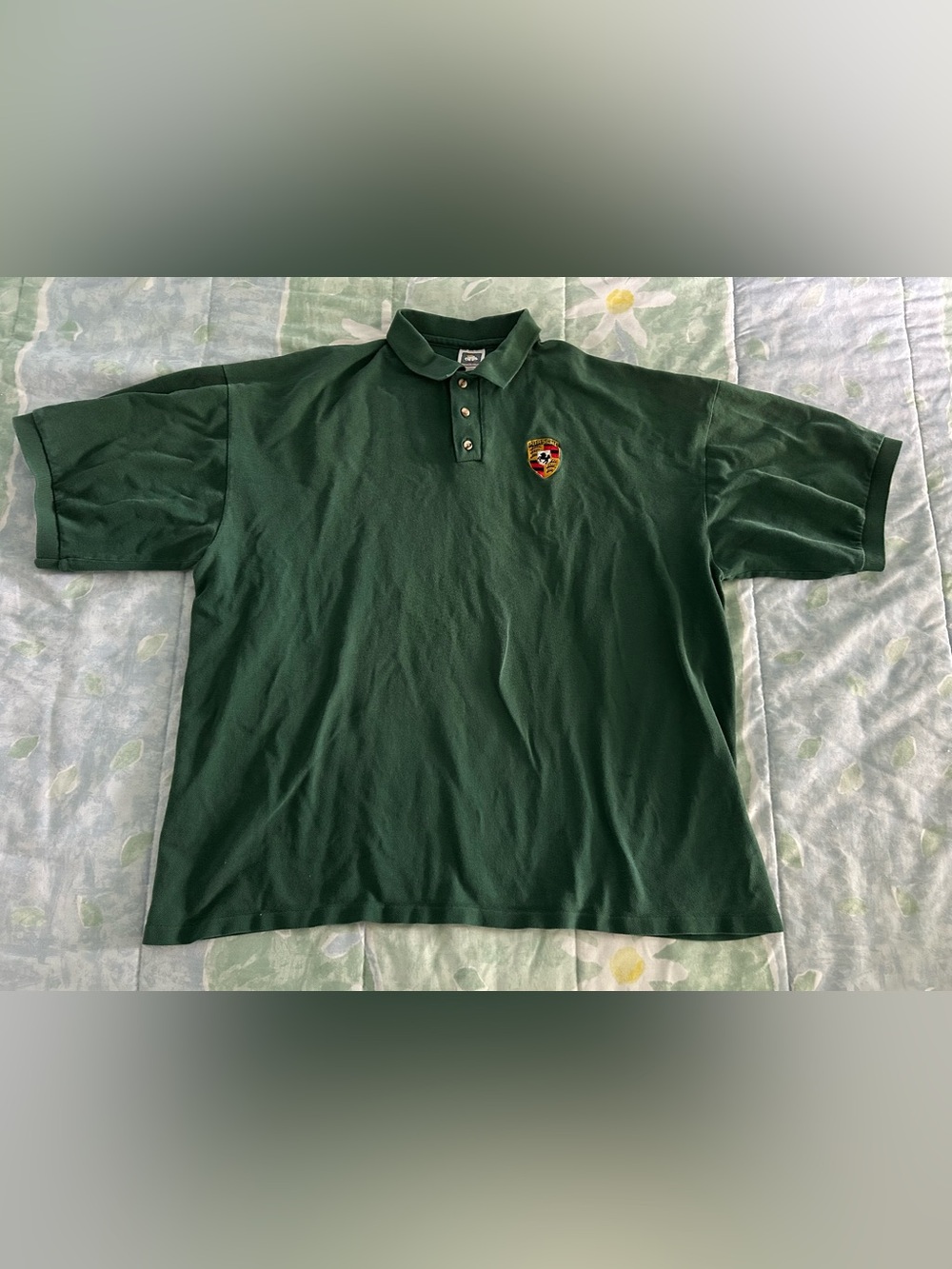 Green 2XL Porsche Short Sleeve Polo Shirt